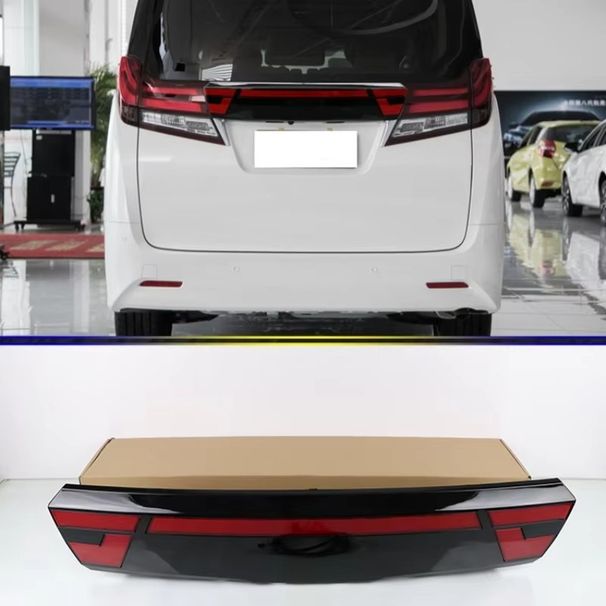 For 2015-2018 Toyota Alphard LED Through Taillight Modified Brake High Bright/Flowing Turn Signal/Daytime Running Lights Tail Lamp_voghion.com