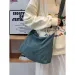 Large Capacity Lazy Style Denim Canvas For Women Loose Feel Underarm Commuter Crossbody Bag_voghion.com