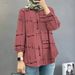 Women's Clothing Middle East Malay New Women's Muslim Floral Shirt Fashion Puff Sleeve_voghion.com