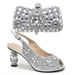 High heel broken diamond round head fish mouth clasp sandals with diamond bag light luxury and elegance_voghion.com