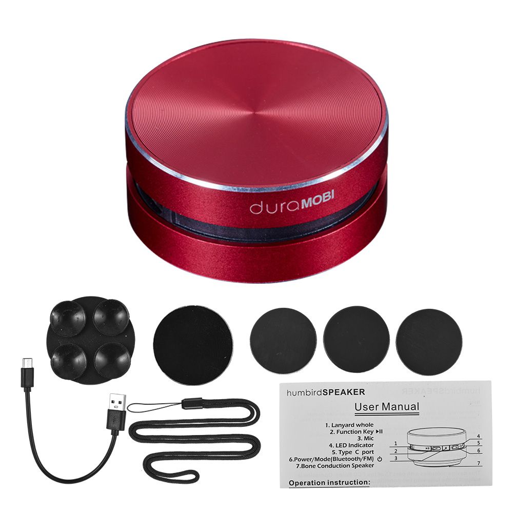 duraMOBI Bone Conduction Stereo Wireless Speaker Portable and Compact Mini Sound Box with Magnetic Adsorption Function_voghion.com