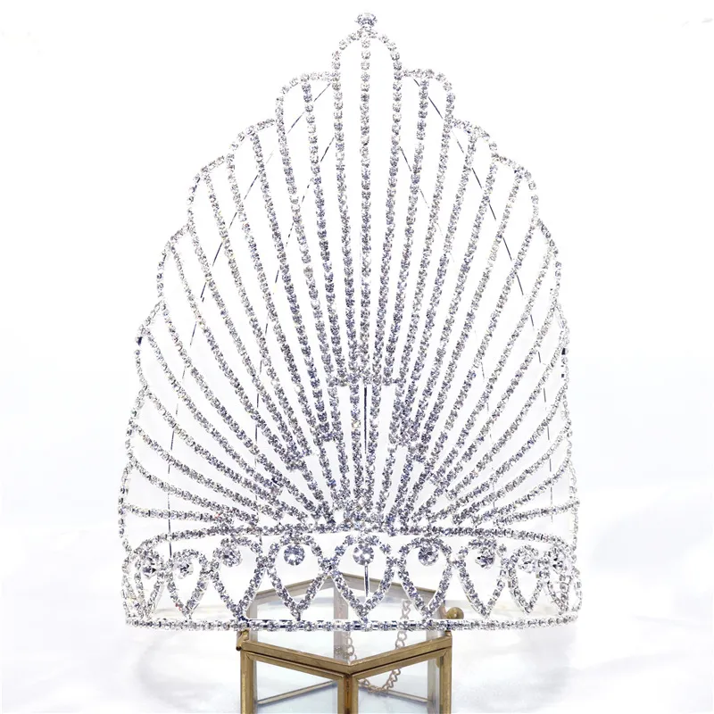 Nouvelle couronne scintillante avec diamants d'eau et accessoires de luxe exquis pour diadème de mariée_voghion.com