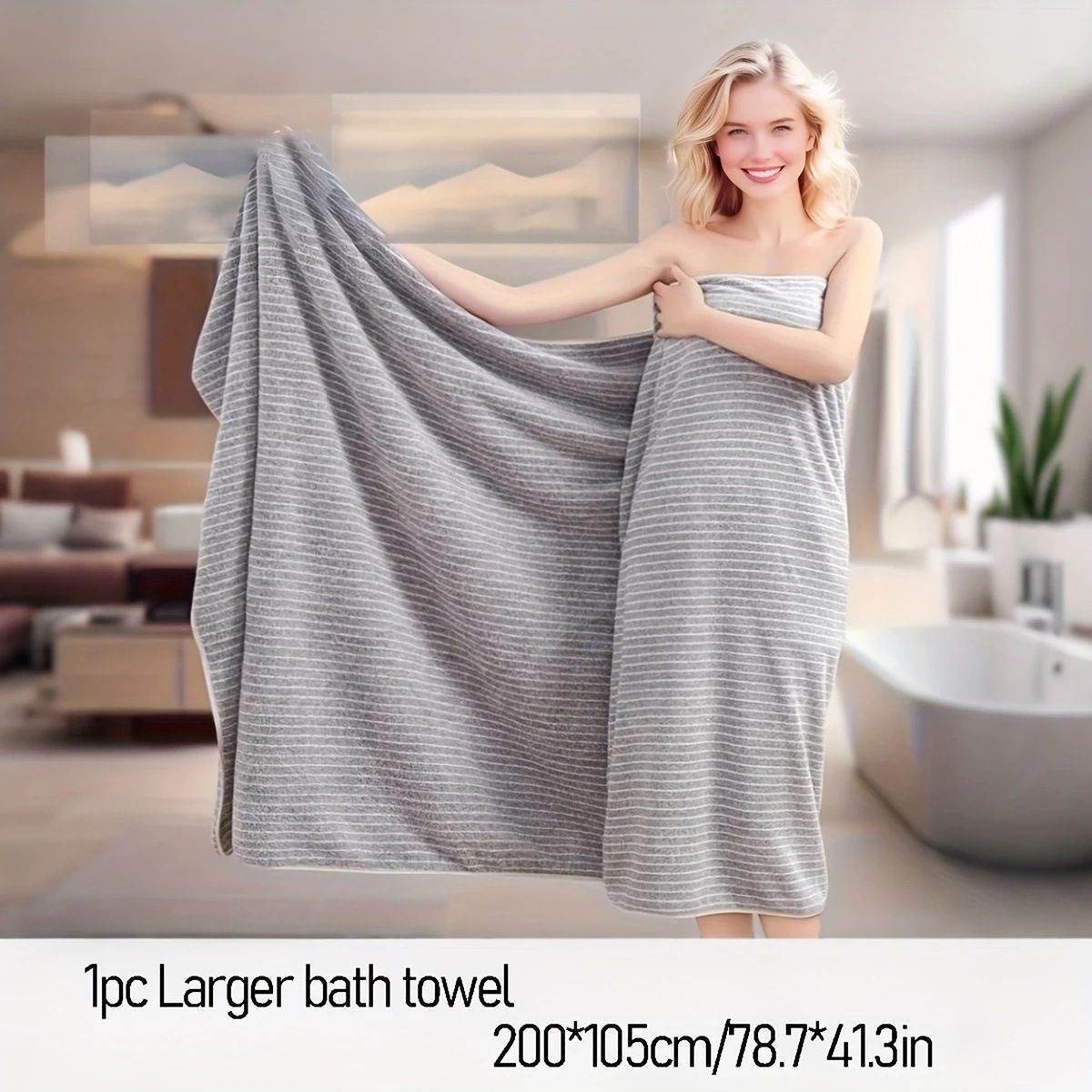 105*200 Coral Fleece Bath Towel For Women Large Bath Towel Absorbs Water Faster Than Pure Cotton Thicker And Larger For Home Use_voghion.com