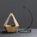 1pc Iron Frame Hanging Basket Ceramic Incense Burner With Creative Ceramic Sage And Peruvian Wood Tray (Without Incense)_voghion.com