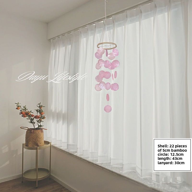 Natürliche Muschel Windspiel Hängende Dekoration Schlafzimmer, Kleiner Klarer Anhänger, Kreatives Kindertag Geburtstagsgeschenk Für_voghion.com