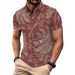Roupas masculinas Camisa de verão Impressão 3D Casual Masculina Manga Curta Lapela Botão POLO_voghion.com