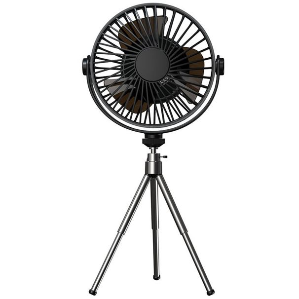 Mini Portable Cooling Fan 360 Degree Rotating 3 Speed Wireless Remote Control Air Cooler With Tripod Black_voghion.com