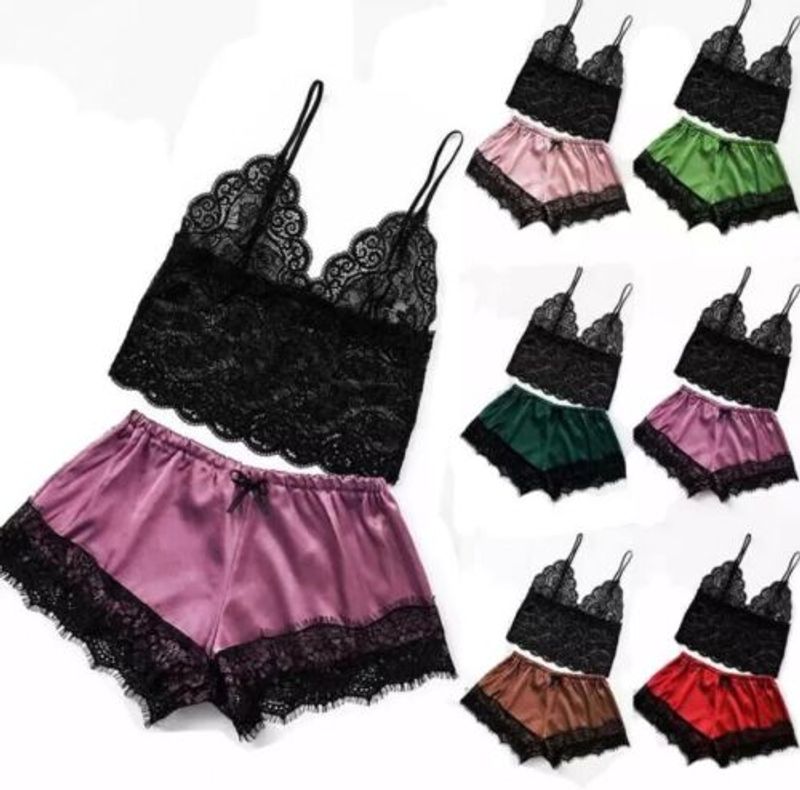 Vrouwen Hot Sexy Ondergoed Nachtkleding Babydoll Kanten Lingerie Nachtkleding Set_voghion.com
