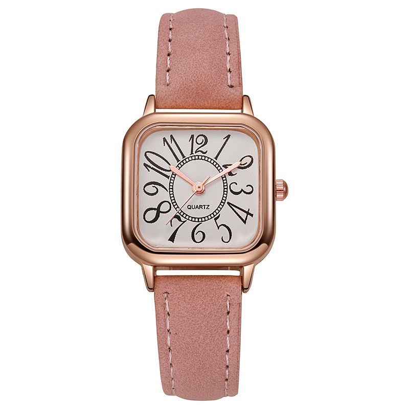 Nova izvrstna ženska majhna in sveža kvadratna kvarčna elektronska ura s pasom v digitalnem slogu za ženske_voghion.com