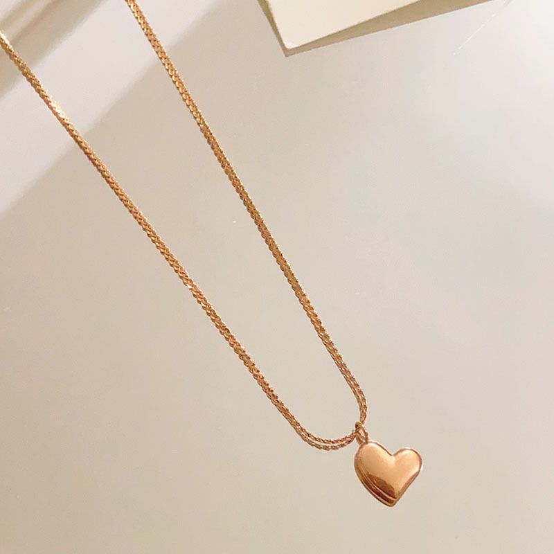 Koreanische und japanische Mode Pendler Titan Stahl Schlüsselbein Kette für Frauen Rose Gold Nischen Design High-End-Sinn_voghion.com