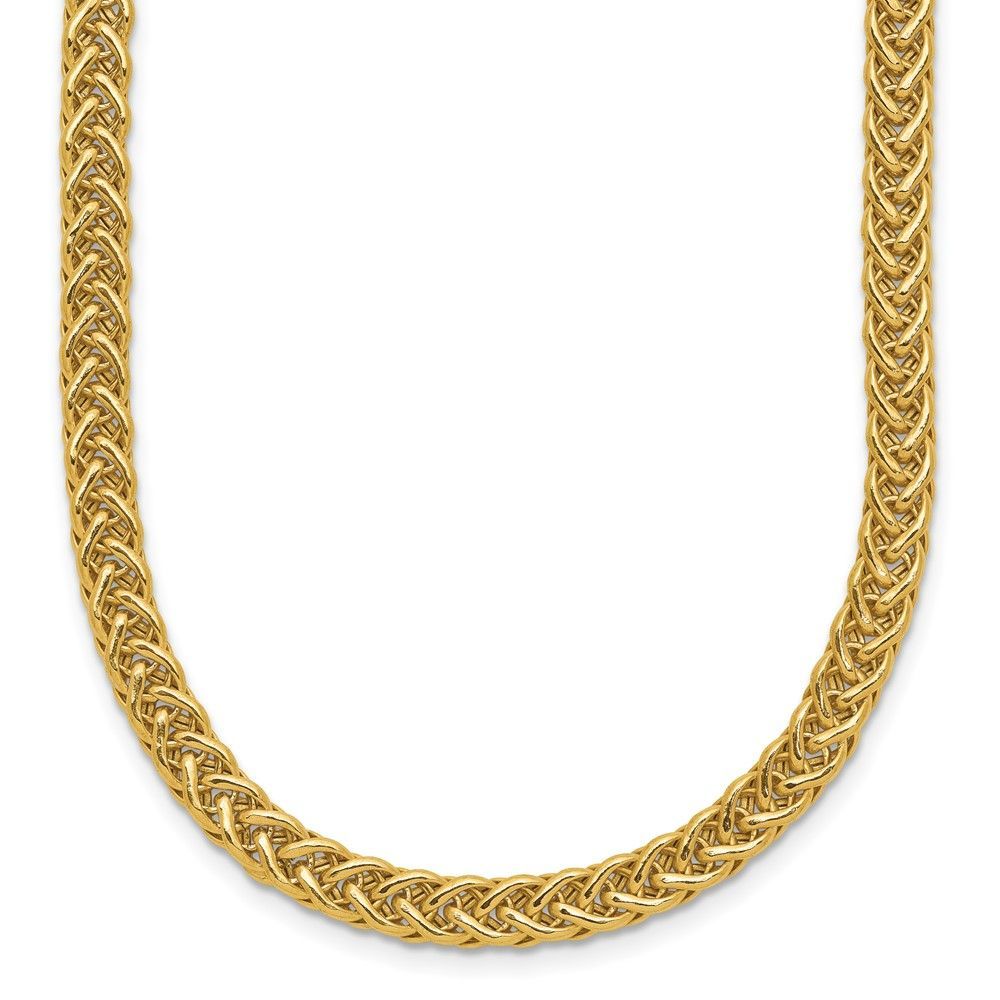 14k Polished Fancy Link Necklace_voghion.com