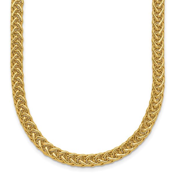 14k Polished Fancy Link Necklace_voghion.com