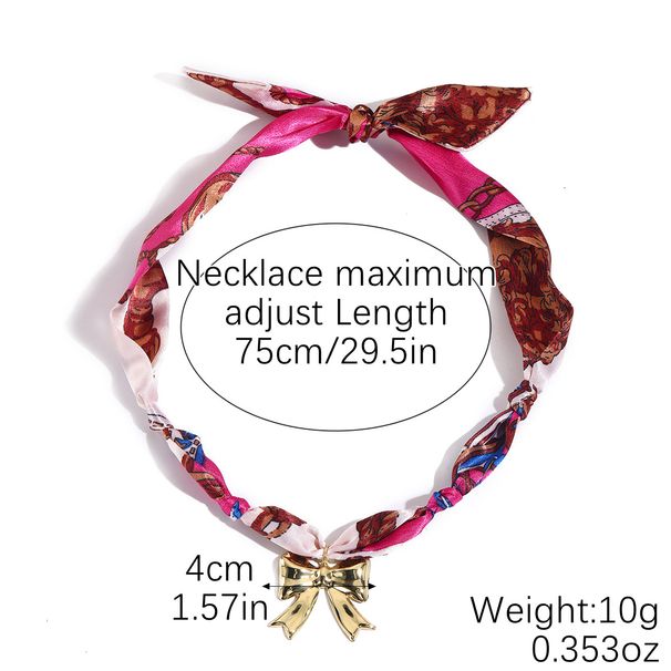 Collana con sciarpa di seta estiva da donna, di alta qualità, con pendente multiplo, versatile, leggera e di lusso, in seta e seta._voghion.com