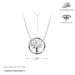Collana con ciondolo a forma di albero della vita, elegante e minimalista, in argento Sterling S925, con zirconi colorati, da donna, con catena a clavicola di lusso e luce a strati._voghion.com