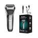 Kemei km-8512 barba elettrica ricaricabile lama da barba per uomo impermeabile con display LCD Rasoio per rasoio calvo_voghion.com