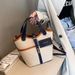 Yuezi bag female 2023 summer new vegetable basket bag handbag hand bucket bag canvas shoulder Messenger bag_voghion.com
