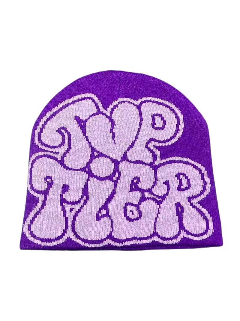 Korean style all match knitted wool hat autumn and winter outdoor cold proof warm hat trendy love letter jacquard hat_voghion.com