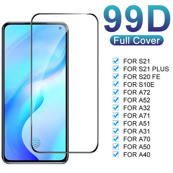 Protecteur d'écran complet pour Samsung Galaxy A72 A52 A32 A71 A51 A31 A21 A70 A60 A50 A40 S21 Plus S20 Fe Temper_voghion.com