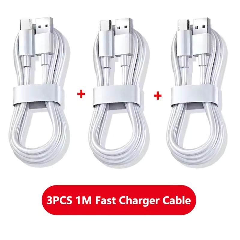 3PCS 100W 6A Super Cable Fast USB Type C Charging Data Cord Quick Charger Cable Type C Charger Fast Charging_voghion.com