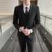 CT High-End Herren Set mit Schulterpolstern, Weste, Businessuniform, Hochzeitsanzug_voghion.com