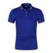 QFV507045555501<2 2024 New Cross-Border Solid Color Men's Polo Shirt Large Size Plain Stand Collar T-Shirt European And American Loose_voghion.com