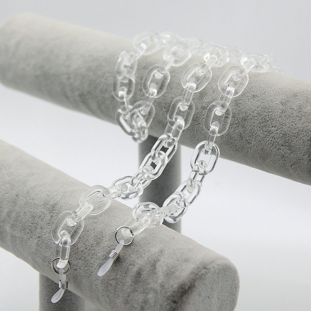 Nuova catena per appendere occhiali e maschere in acrilico color caramella, versatile e geometrica_voghion.com