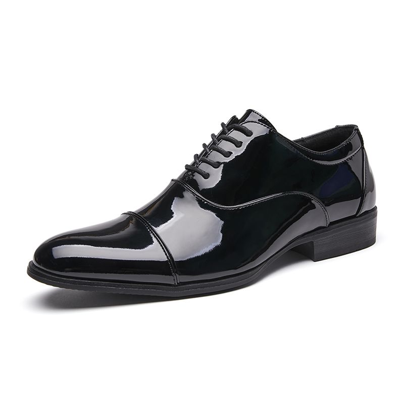 British Style Spring/Summer New Arrival Shiny Patent Three-Joint Leather Men's Business Formal Wear Oxford Shoes Pointed_voghion.com