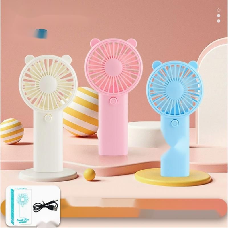 "Cute Cartoon Mini Handheld Fan - USB Rechargeable, Portable Desktop Electric Fan For Gifts"_voghion.com