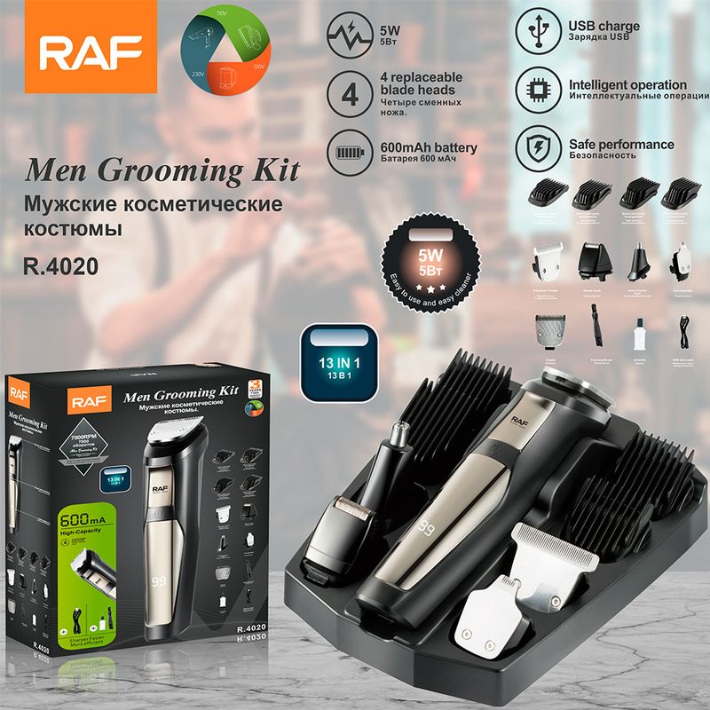RAF Cross border New Hair Multi functional Push Clipper Shaving Set with USB Port for Electric Pusher_voghion.com