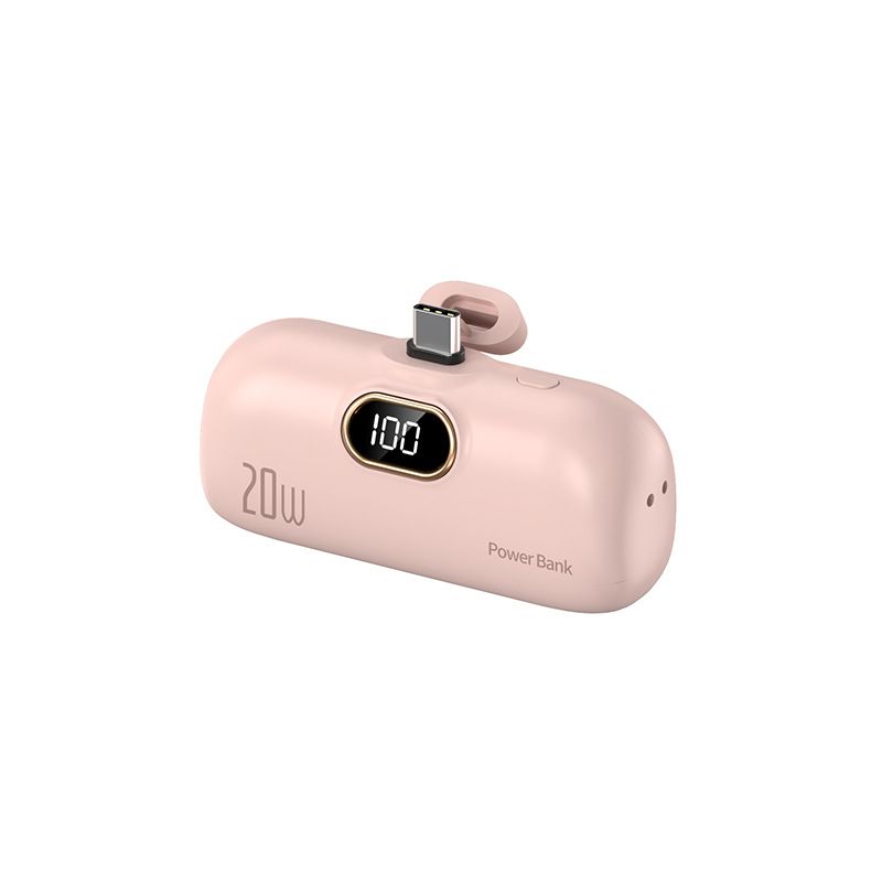 Mini Wireless Capsule Power Bank - Ultra-Portable 5000mAh Emergency Charger With Custom Logo Printing_voghion.com