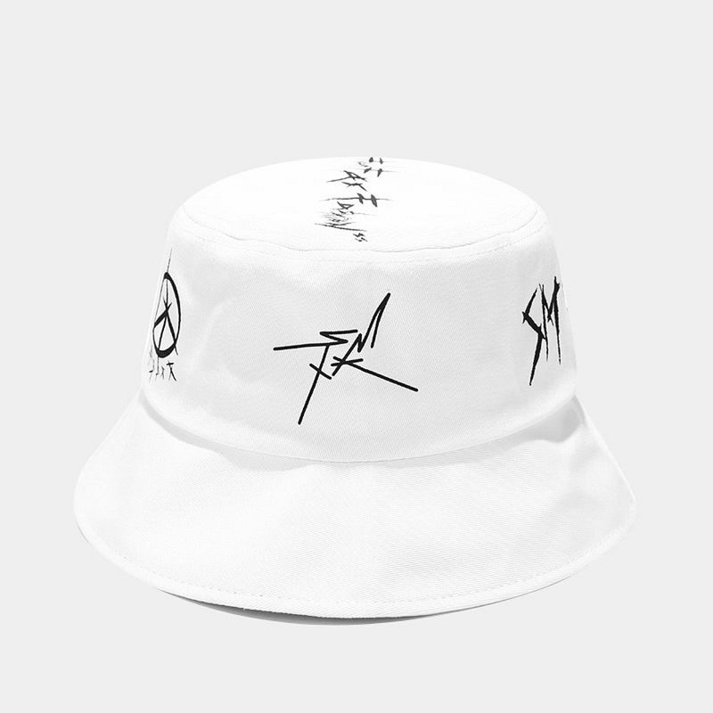 Sombrero de pescador de algodón de verano con diseño de retazos y grafiti para hombre y mujer, estilo hip hop, plegable, informal, para viajes, Panamá_voghion.com