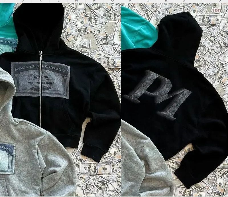 Trendy Zip-Up Hoodie Sweatshirt For Men & Women - Loose Fit Casual Pullover With Long Sleeves & Stylish Prints (Black/Green/Pink/Gray, S-XXXXL)_voghion.com