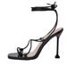 Women's fashion plus-size women's cross-strap strappy high-heeled sandals_voghion.com