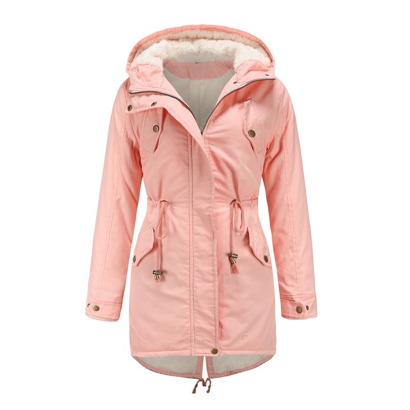 Winter Jacken für Frauen 2023 Fleece Warme Lange Kalten Mantel Frauen Parkas Rosa Schwarz Rot Grün Parka Mujer Casaco feminino_voghion.com