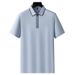 Men's Clothing Antibacterial Half Zipper Short Sleeved Polo Men's Business Casual Lapel Versatile T Shirt Men's Summer High End Men's Clothing_voghion.com