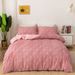 Solid Color Cut Flower Square Shape Quilt Cover Full Size_voghion.com