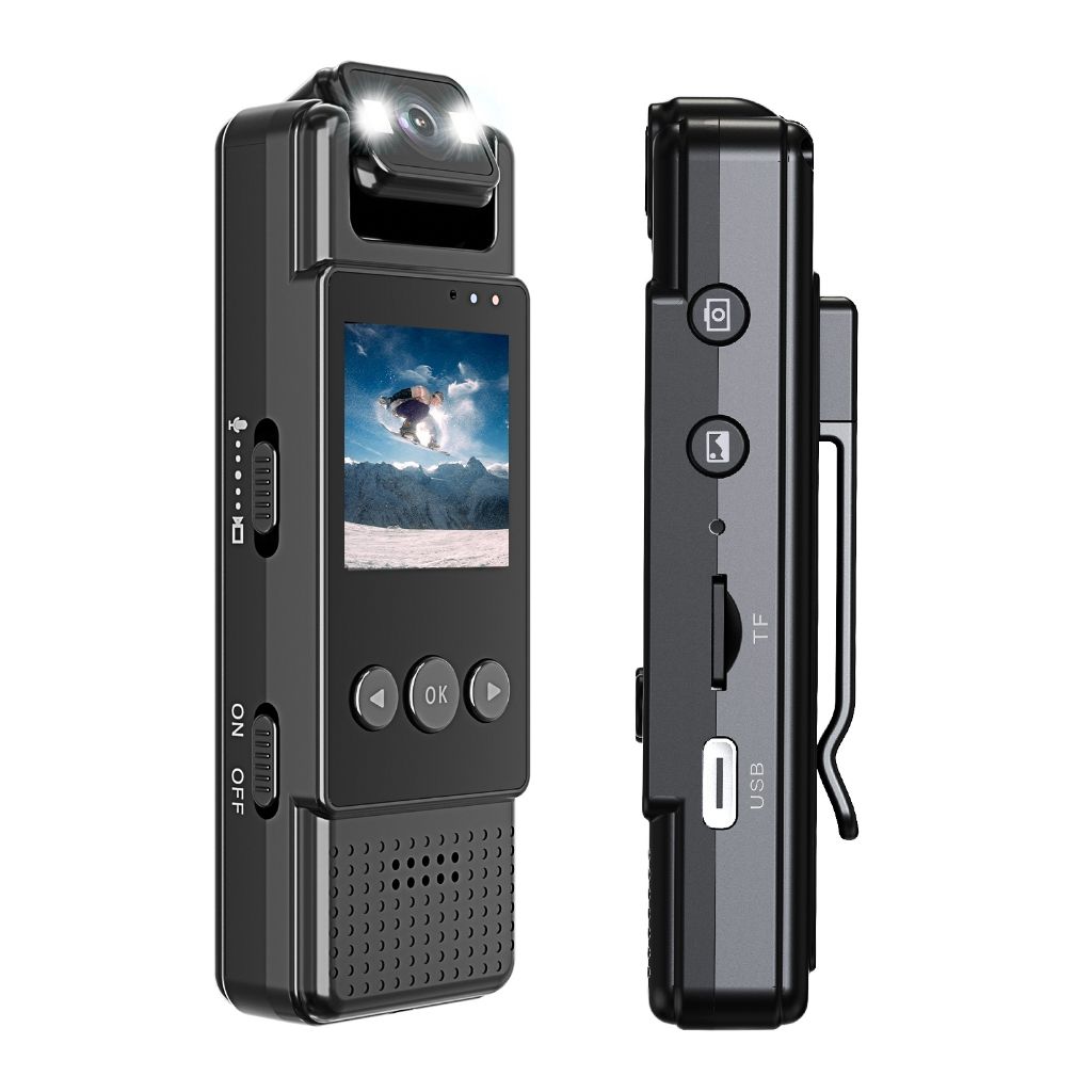 Con schermo Mini telecamera portatile tascabile per polizia Sport Videoregistratore digitale per conferenze aziendali 1080P_voghion.com