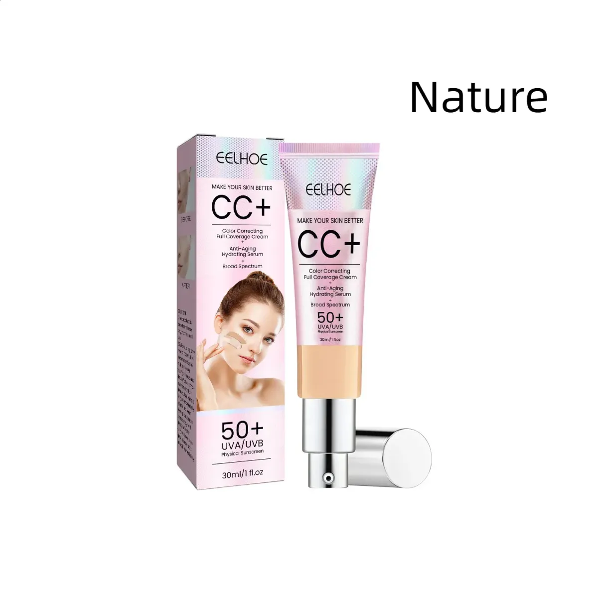 30ML CC natural concealer liquid waterproof durable isolation BB cream bright oil control foundation makeup 240829_voghion.com