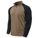 ActiveGo ActiveGo Cross-Border European And American Long Sleeve Zipper High Men's Pullover Color Block Stand Collar Outdoor Sweatshirt_voghion.com