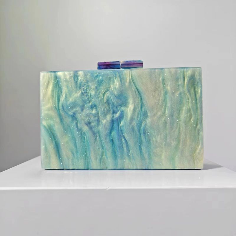 Borsa da donna a mano, in acrilico, con tracolla, con catena, per feste di nozze, con stelle_voghion.com