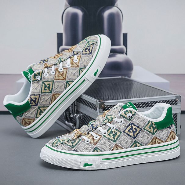 Férfi vászoncipő, lélegző, tavaszi, sport- és hétköznapi cipőkkel, lecsúszós kivitelben_voghion.com