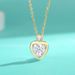 Collier en argent sterling avec pendentif en forme de cœur et moissanite pour femme, chaîne de clavicule polyvalente, simple et tendance_voghion.com