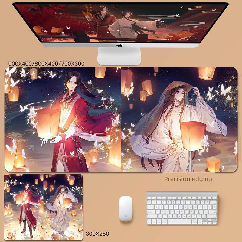 A Gift Of Happiness Mouse Extra Large Thickened Anime Peripheral Xie Pihua Chengjun Wu Office Keyboard Desk Pad_voghion.com