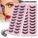 10 Pairs European - American False Eyelashes DD Curl, Dense & One - Piece Russian Curl For 3D Eye Look Create Charming Western - Style Makeup_voghion.com