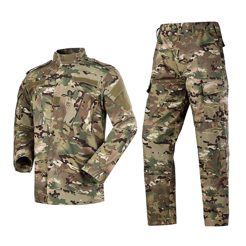 Men's Tactical Jacket and Pants Camo Hunting ACU Uniform 2PC Set Apparel Suit_voghion.com