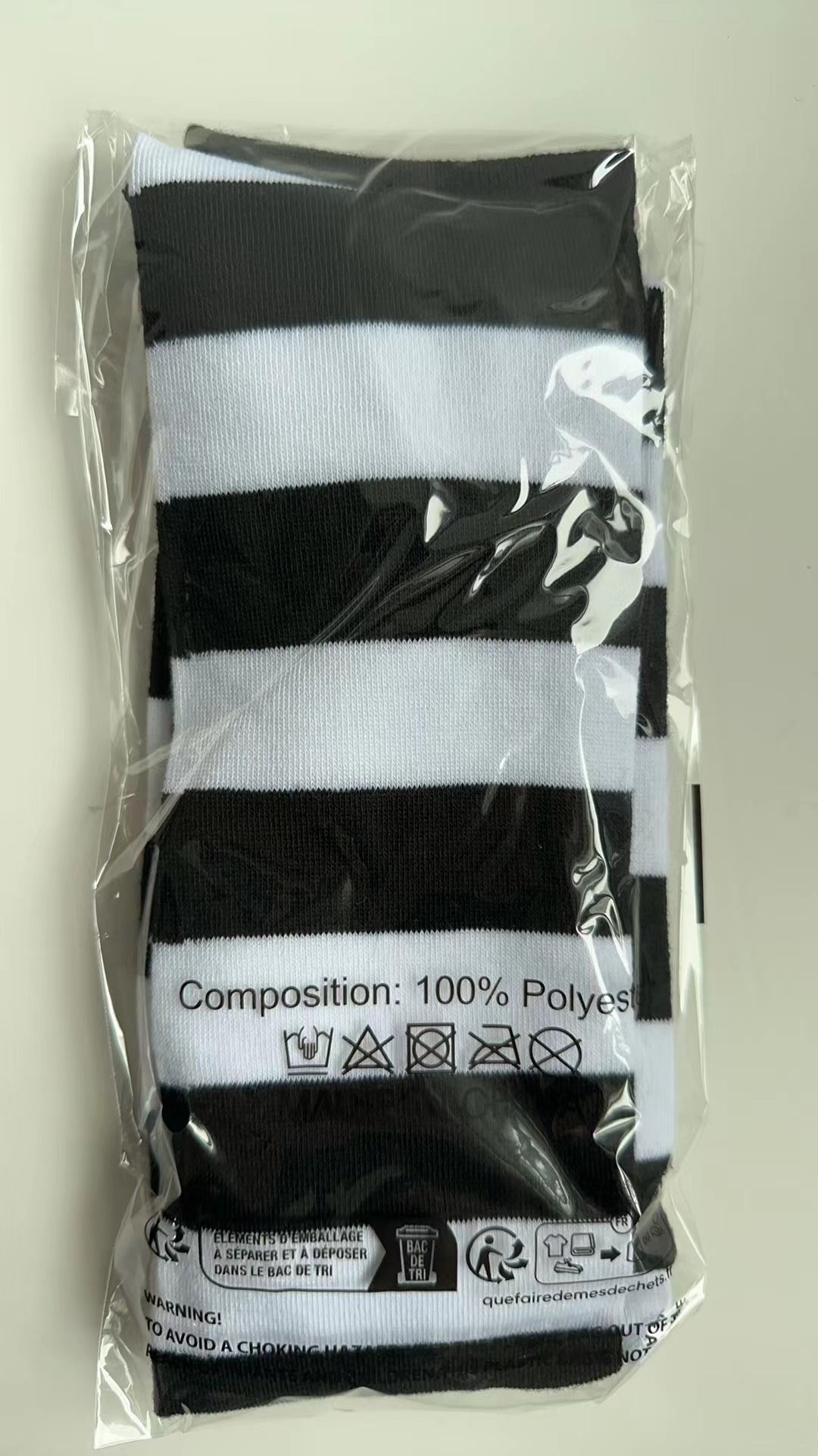 Striped New Zebra Pattern Long Knitted Lolita Girl Over-the-Knee Thigh Socks_voghion.com