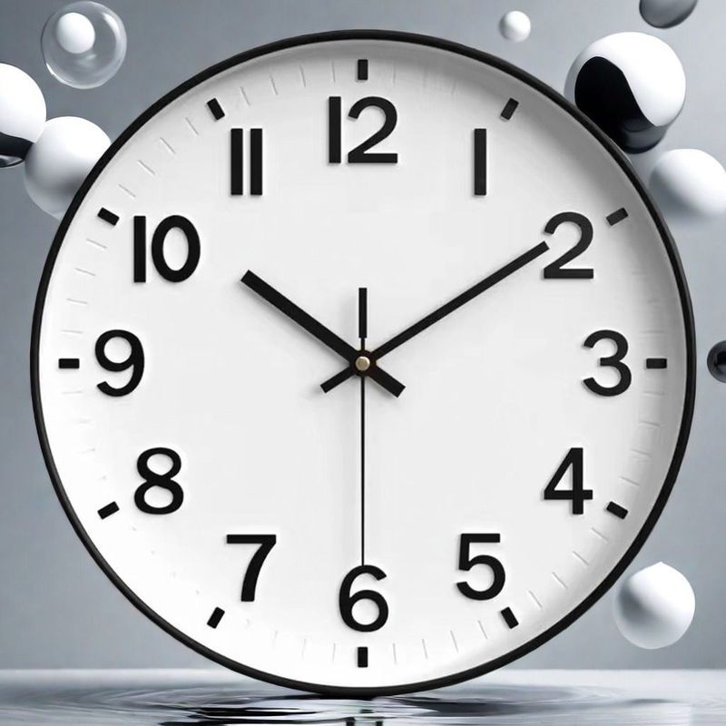 Horloge murale à quartz nordique moderne, silencieuse et sans perçage, pour salle à manger_voghion.com