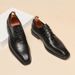 Euro Step Frühling Sommer Echtes Leder Kleine Quadratische Zehen Brogue Geschnitzte Derby Erste Schicht Rindsleder Business Formelle Herrenschuhe_voghion.com