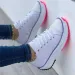 Speedy 2023Classic White Canvas Women Sneakers Solid Lace-Up Casual Platform Shoes For WomenL464_voghion.com