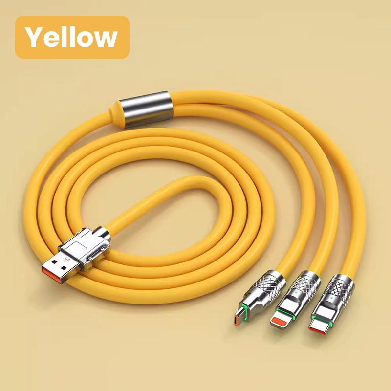 2in1 3in1 6A 120W USB snabbladdarkabel för iPhone Micro USB Type-C 8-stifts laddningskabel för Huawei Samsung X_voghion.com